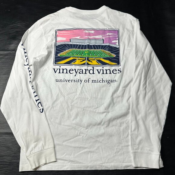 Men's Vineyard Vines - University of Michigan Long Sleeve T-Shirt - Picture 2 of 4